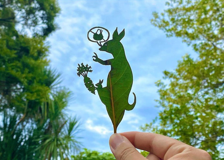 This Japanese Artist Is Going Viral With His Amazing Works Of Art Using Tree Leaves (127 Pics)