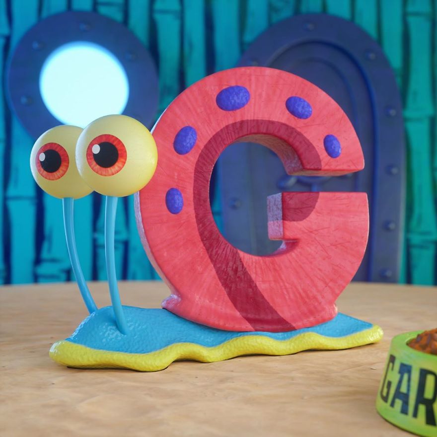 This Artist Illustrated The Alphabet Using Cartoon Characters (26 Pics)