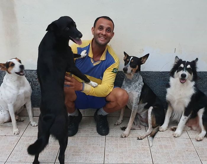 This Brazilian Postman Breaks The Stereotype That Dogs Don't Like Postmen (120 Pics)