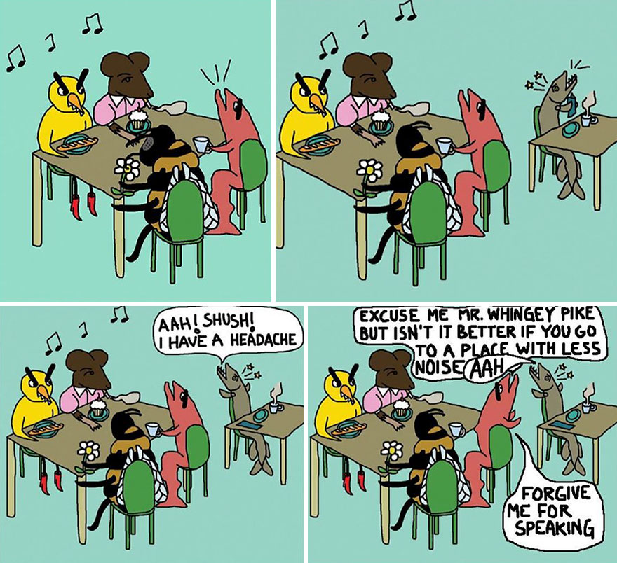 Whingey Pike: Someone Who Actively Seeks Out Places With Noise And Commotion To Complain And Moan About It To Everyone