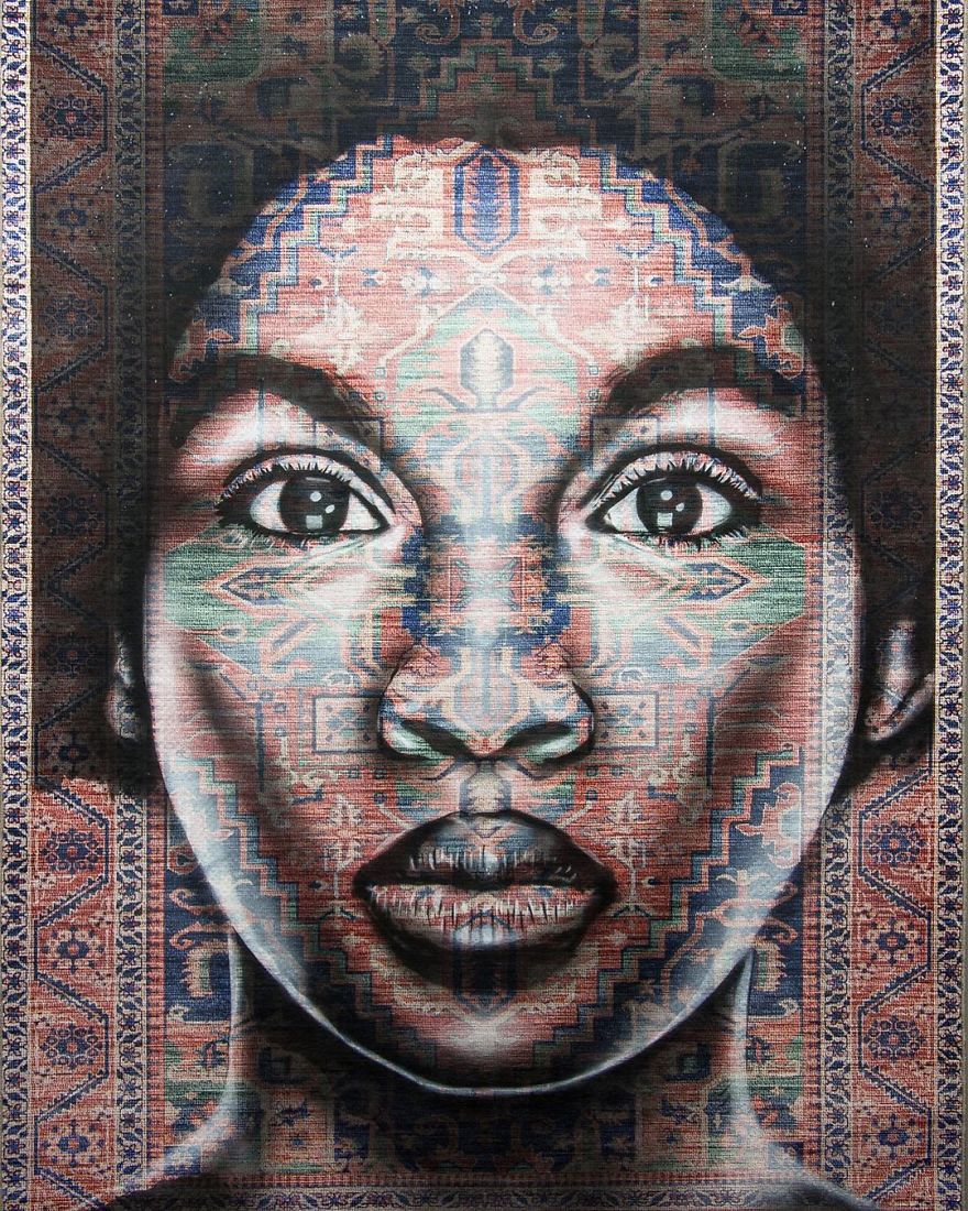 I Paint Women Portraits On Persian Rugs, Which Creates A Magical Fusion Of Ancient Culture And Contemporary Urban Art