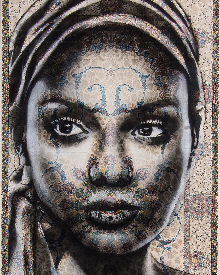 I Paint Women Portraits On Persian Rugs, Which Creates A Magical Fusion Of Ancient Culture And Contemporary Urban Art