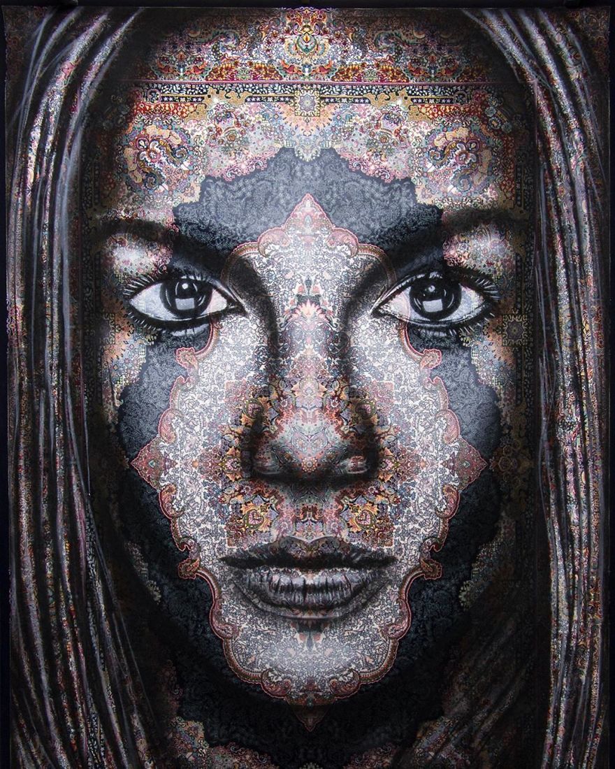 I Paint Women Portraits On Persian Rugs, Which Creates A Magical Fusion Of Ancient Culture And Contemporary Urban Art