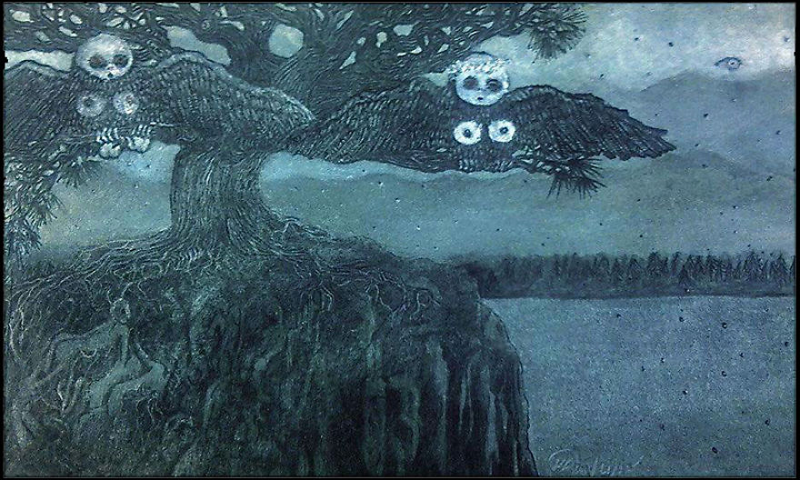 Kim Bo Yung "Sentinel" Ink And Watercolor On Paper, 2015