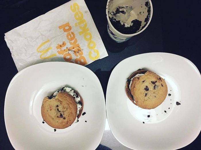 An Order Of Soft Baked Cookies + An Oreo Mcflurry = Perfect Ice Cream Sandwiches