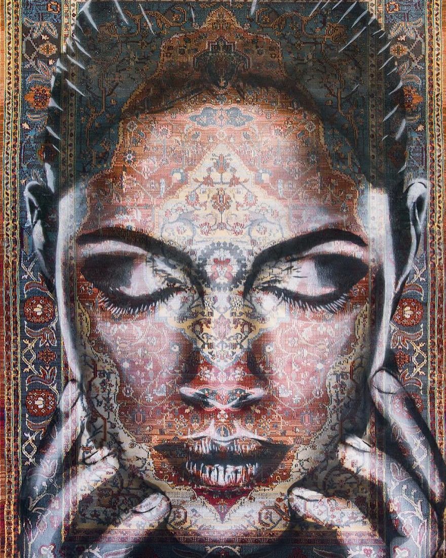 I Paint Women Portraits On Persian Rugs, Which Creates A Magical Fusion Of Ancient Culture And Contemporary Urban Art