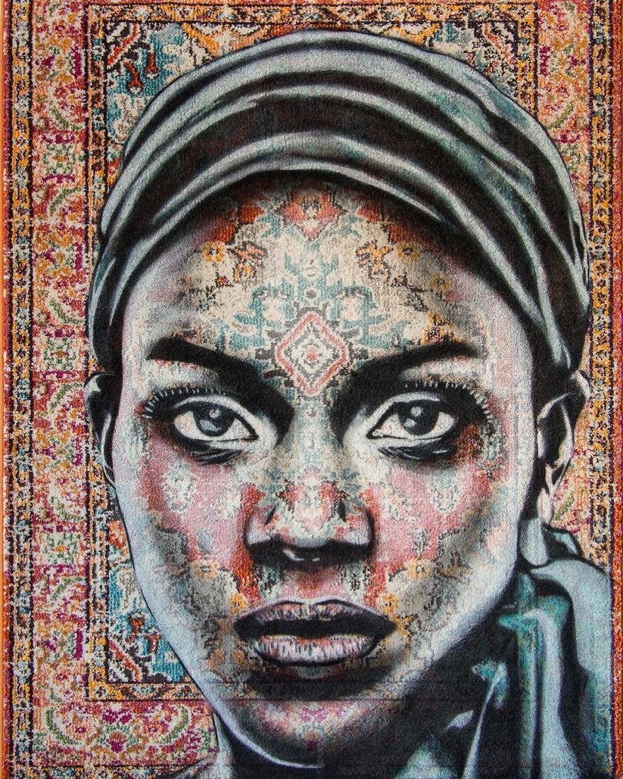 I Paint Women Portraits On Persian Rugs, Which Creates A Magical Fusion Of Ancient Culture And Contemporary Urban Art