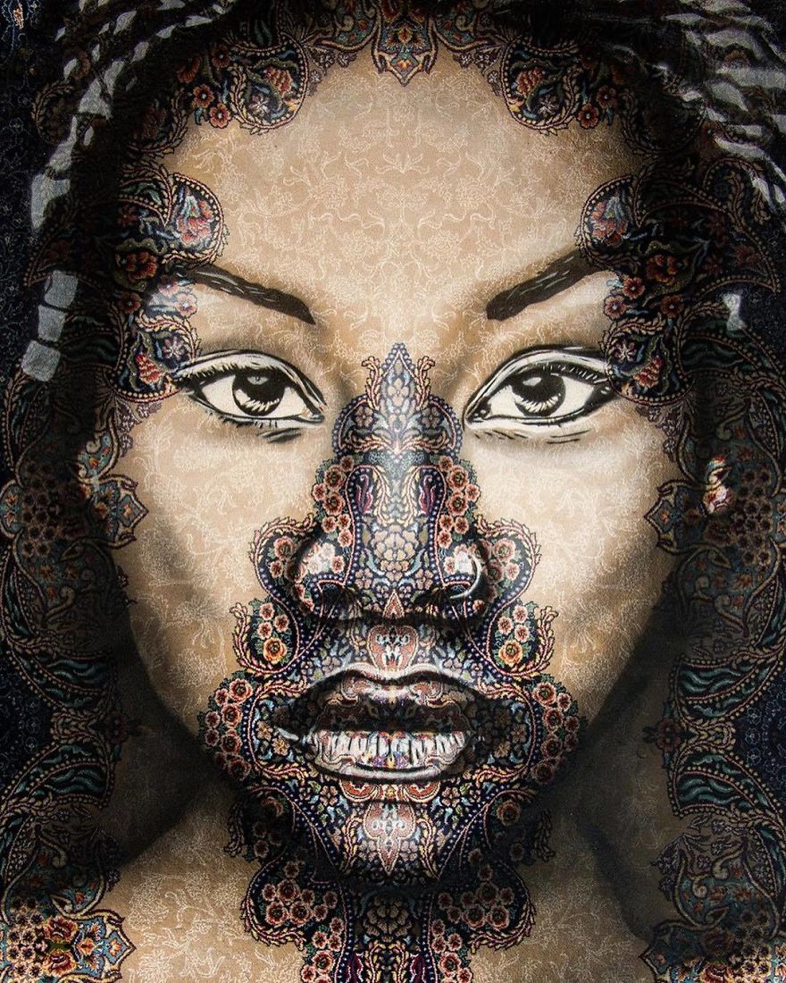 I Paint Women Portraits On Persian Rugs, Which Creates A Magical Fusion Of Ancient Culture And Contemporary Urban Art