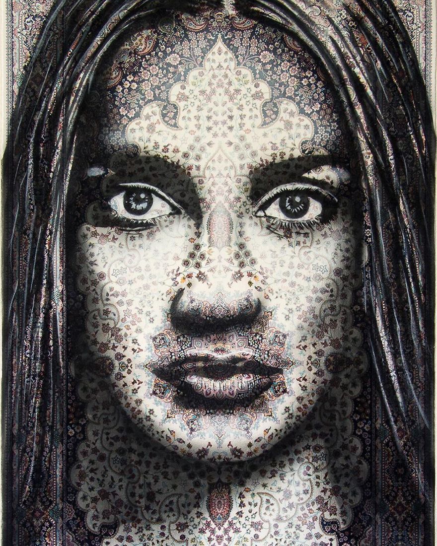 I Paint Women Portraits On Persian Rugs, Which Creates A Magical Fusion Of Ancient Culture And Contemporary Urban Art