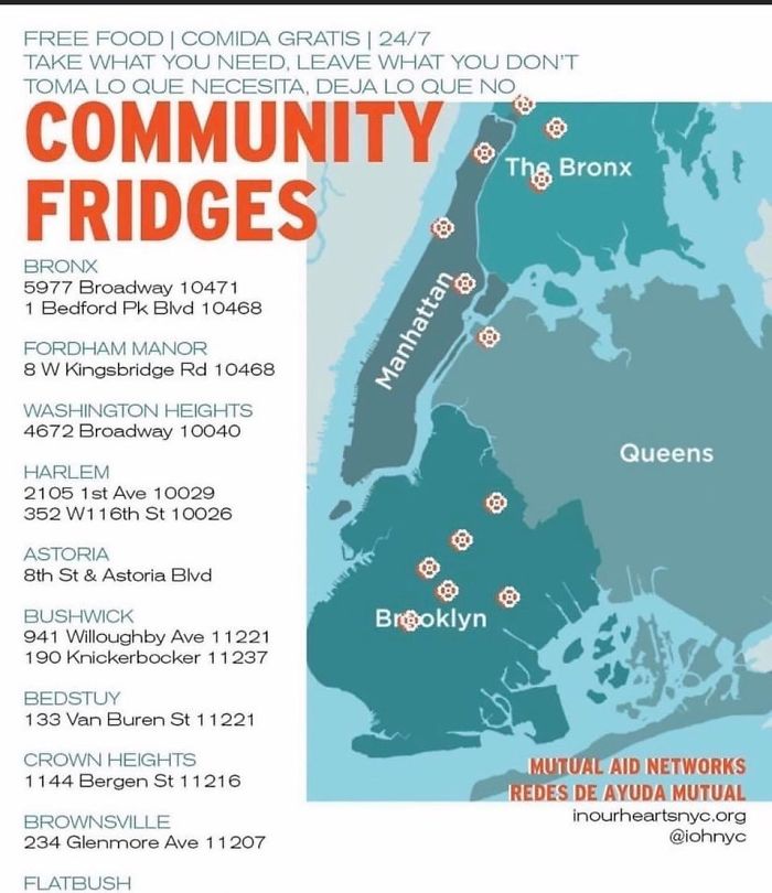 We’ve Gotten A Lot Of Comments And Questions About The Community Fridges That People Can Donate To Or Take From. Here Is A Map Of Where They Are!