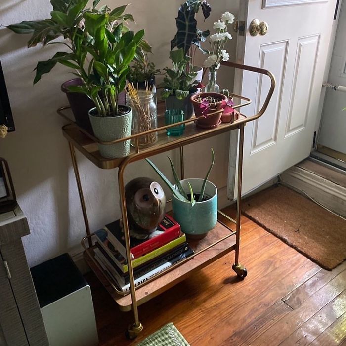 These #stoopingsuccess S Really Never Get Old!!! This Is Beautiful. Lovey Bar Cart Turned Floral! 🤍