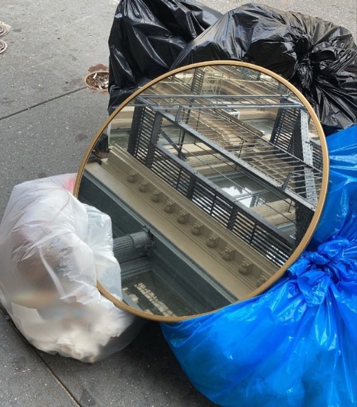 Mirror Mirror On The Stoop, Will I Pass Or Will I Scoop? (Eat Your Heart Out, Kanye) Between White And Walker On Broadway #stoopingnyc