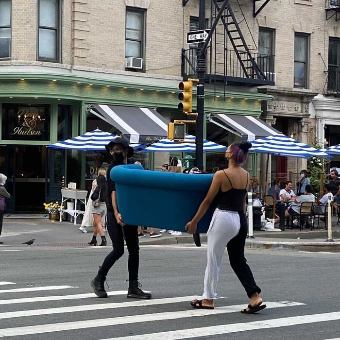 Safe To Say The Blue Love Seat/Couch Has Been Stooped! #stoopersinthewild