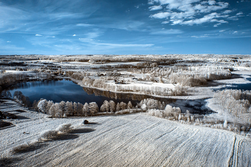 I Used An Infrared Camera To Take Otherwordly Drone Landscapes