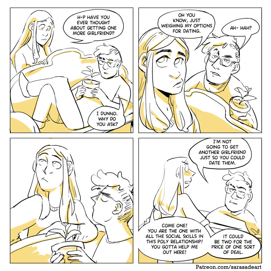 Artist Illustrates What Living In A Polyamorous Relationship Looks Like