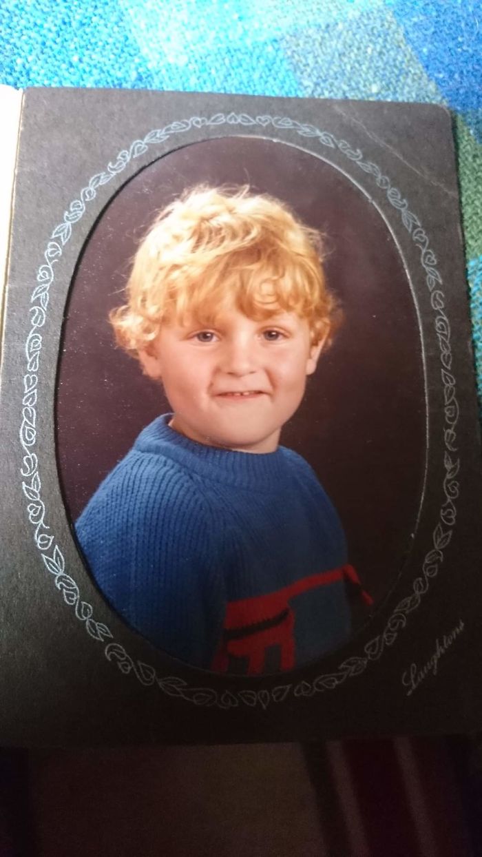 Me With Beautiful Blonde Curls,, My Gran Who Passed Away Many Years Ago Knitted That Jumper, The Picture Is What My Dad Had Kept, We Lost Touch For Many Years But Now We See Each Other Regularly