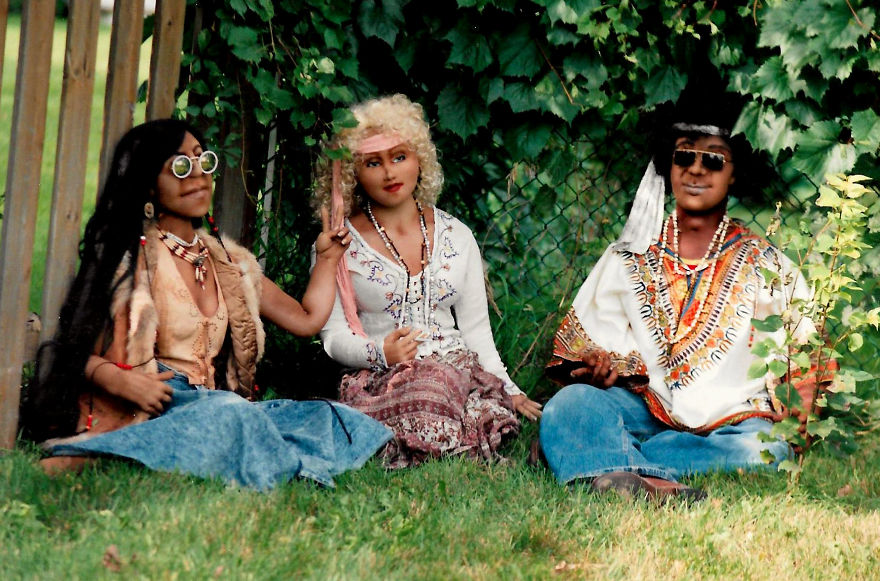 "Hippies Making Peace In The Park"