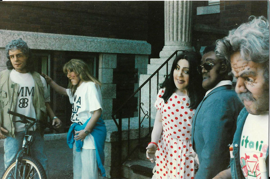 "Gossip," The Crowd Outside On The Stoop