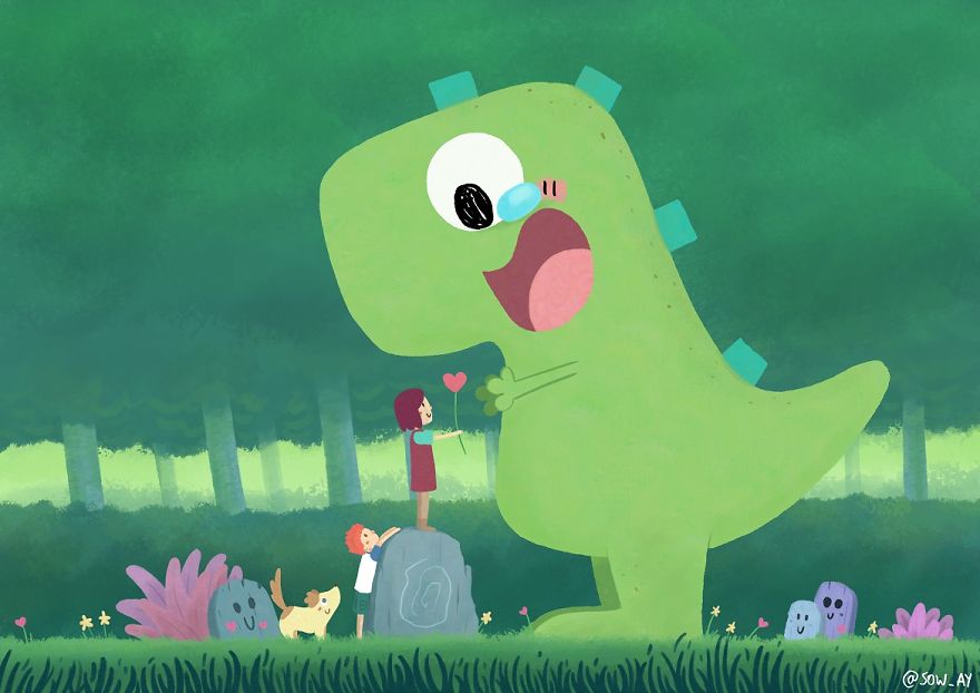 I Draw Cute Animals To Make People Smile.