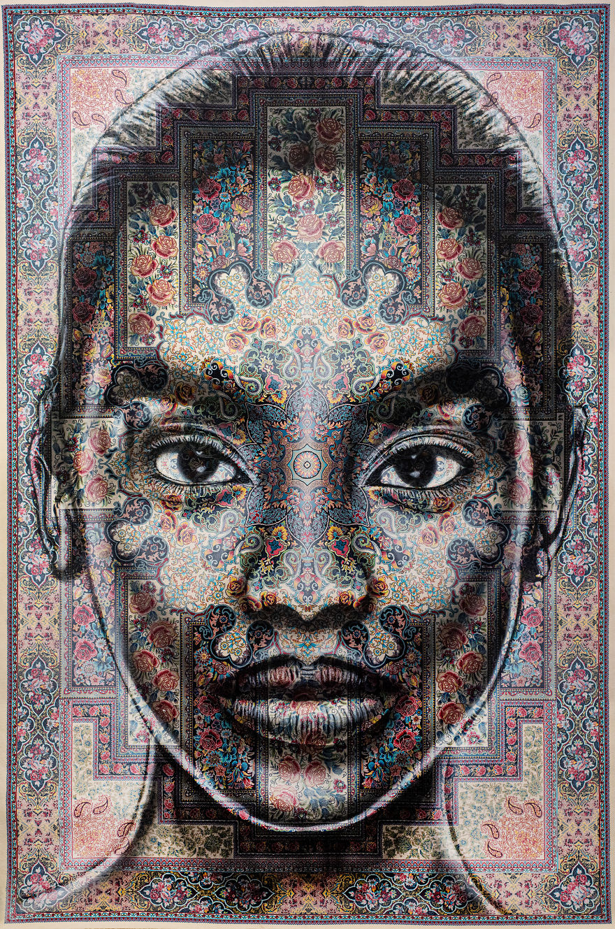 I Paint Women Portraits On Persian Rugs, Which Creates A Magical Fusion Of Ancient Culture And Contemporary Urban Art