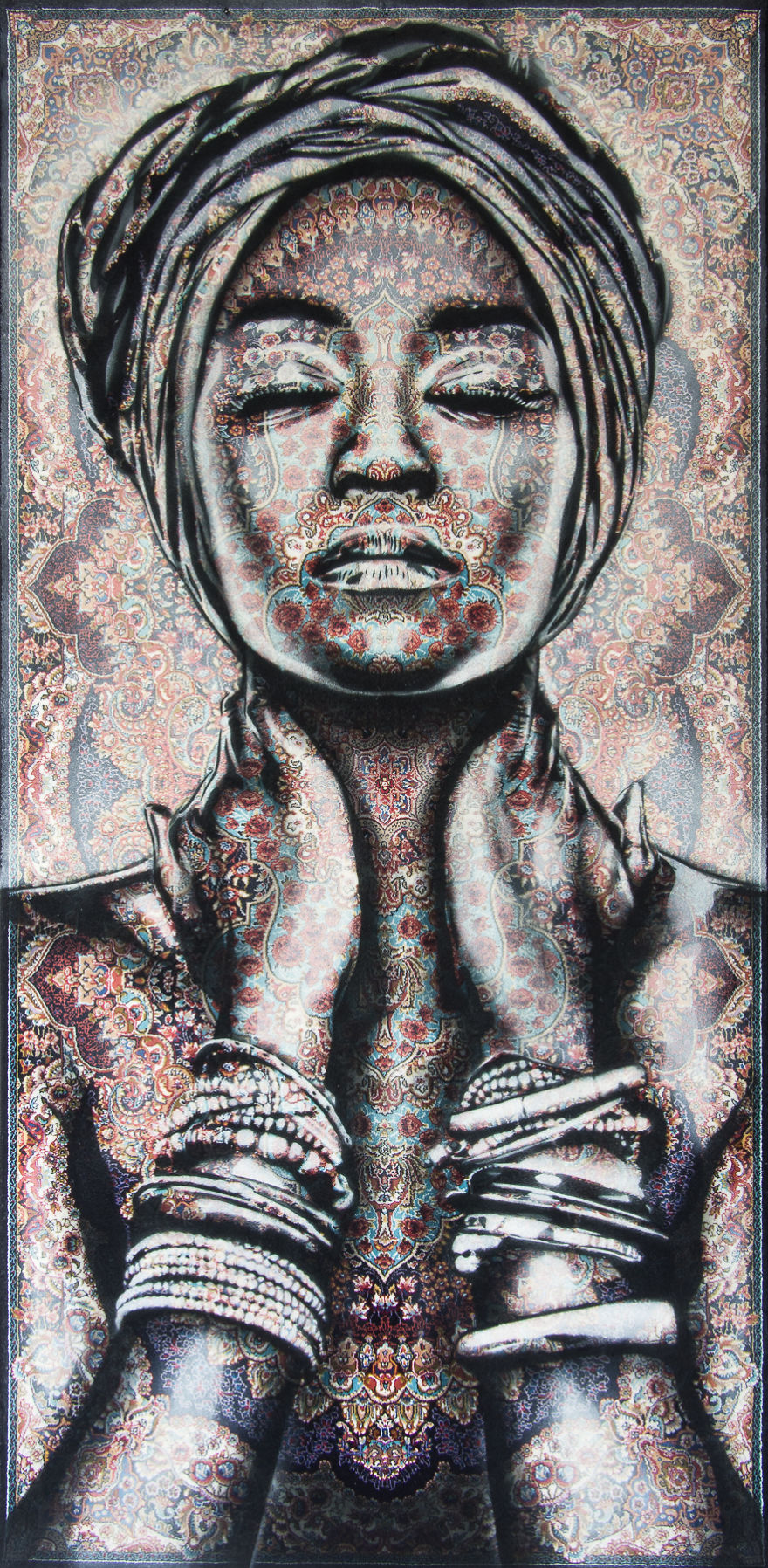 I Paint Women Portraits On Persian Rugs, Which Creates A Magical Fusion Of Ancient Culture And Contemporary Urban Art