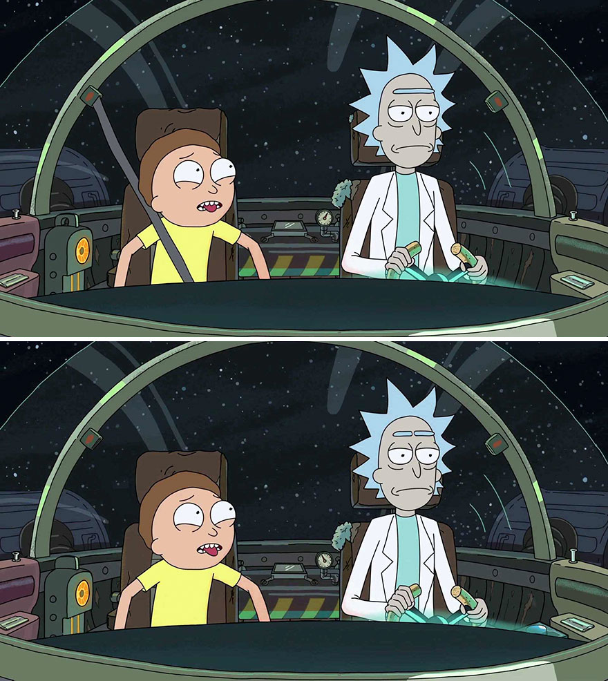 "Rick And Morty" (12 Differences)