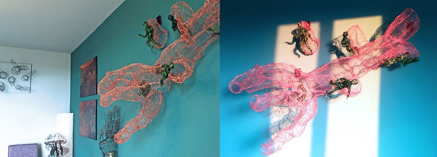 I Made These Wire Roots And Branches Sculptures For My Living Room