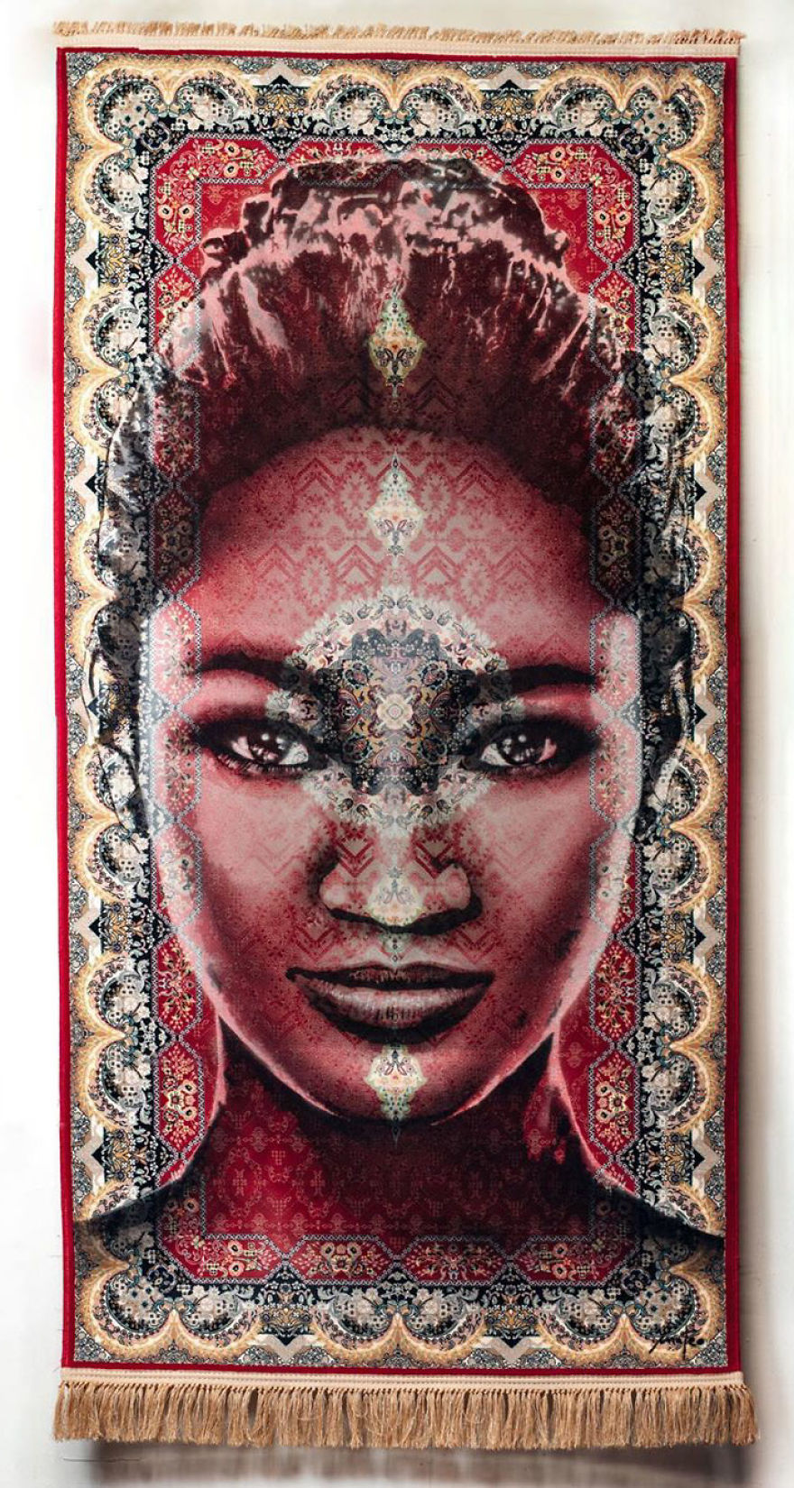 I Paint Women Portraits On Persian Rugs, Which Creates A Magical Fusion Of Ancient Culture And Contemporary Urban Art
