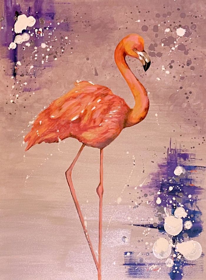 A Commission Piece Of A Flamingo