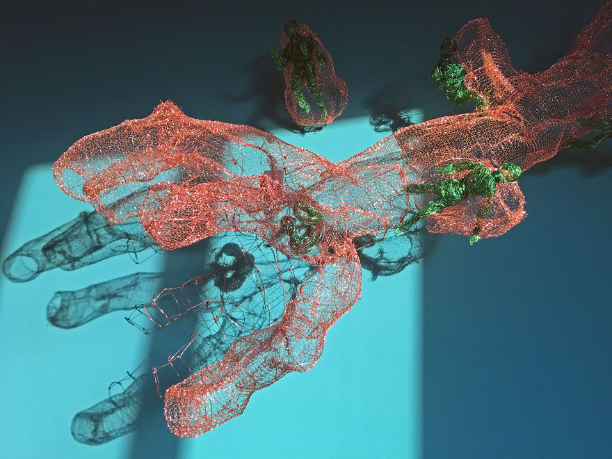 I Made These Wire Roots And Branches Sculptures For My Living Room