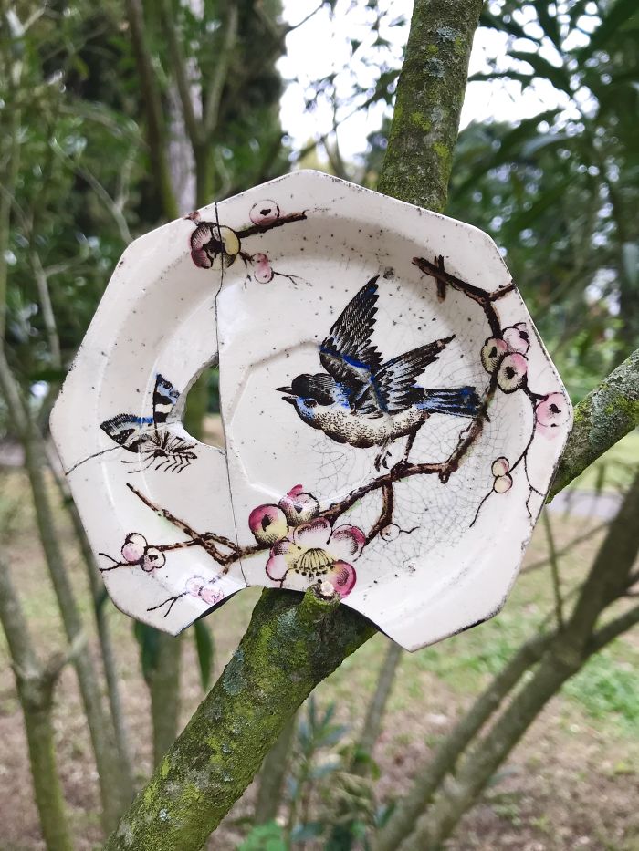 3 Pieces Of The Same Vintage Plate