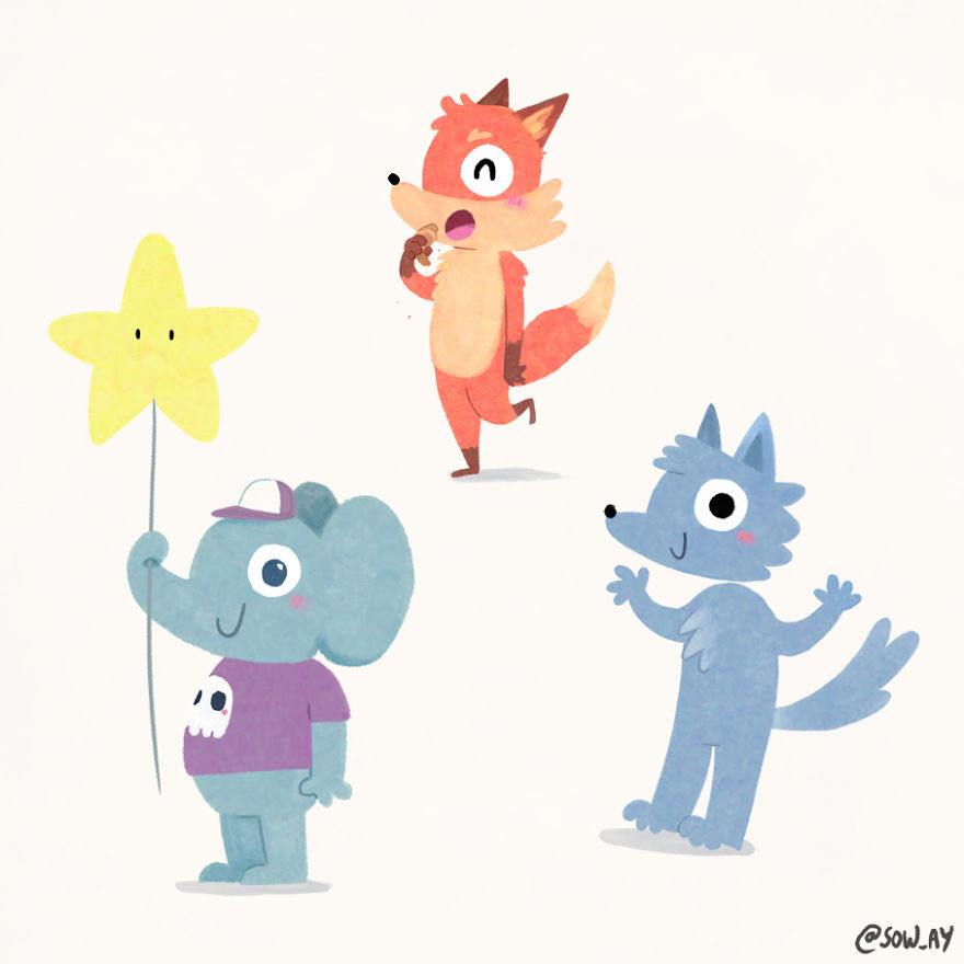 I Draw Cute Animals To Make People Smile.