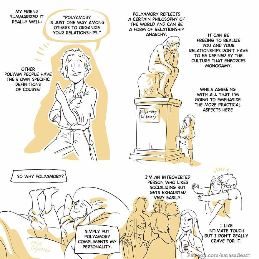 Artist Illustrates What Living In A Polyamorous Relationship Looks Like