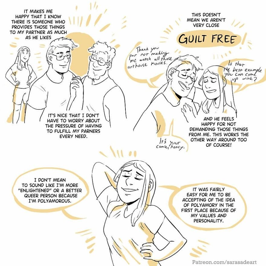 Artist Illustrates What Living In A Polyamorous Relationship Looks Like