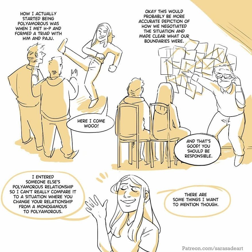 Artist Illustrates What Living In A Polyamorous Relationship Looks Like