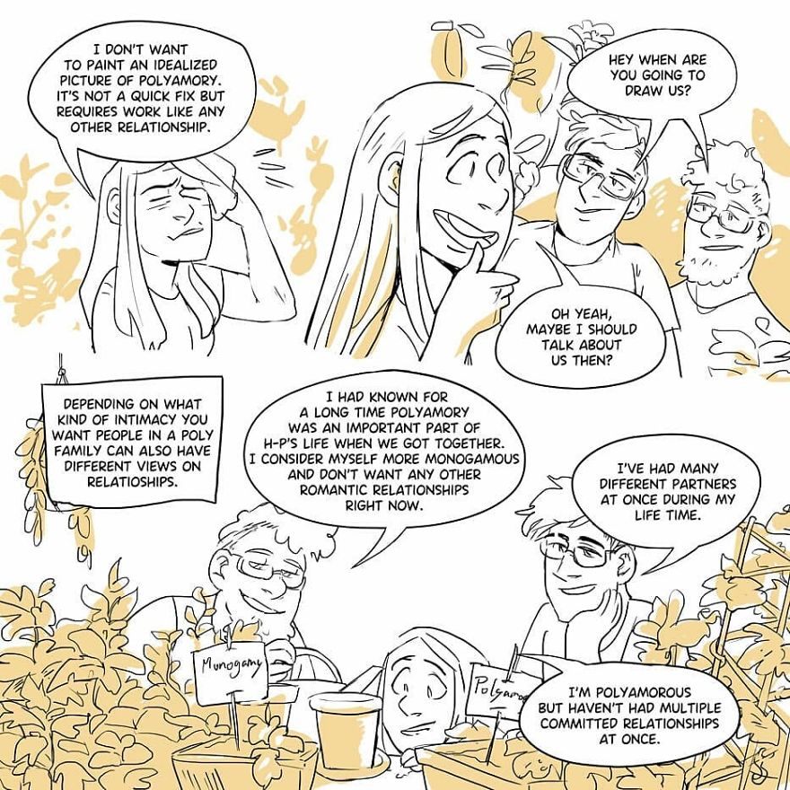 Artist Illustrates What Living In A Polyamorous Relationship Looks Like