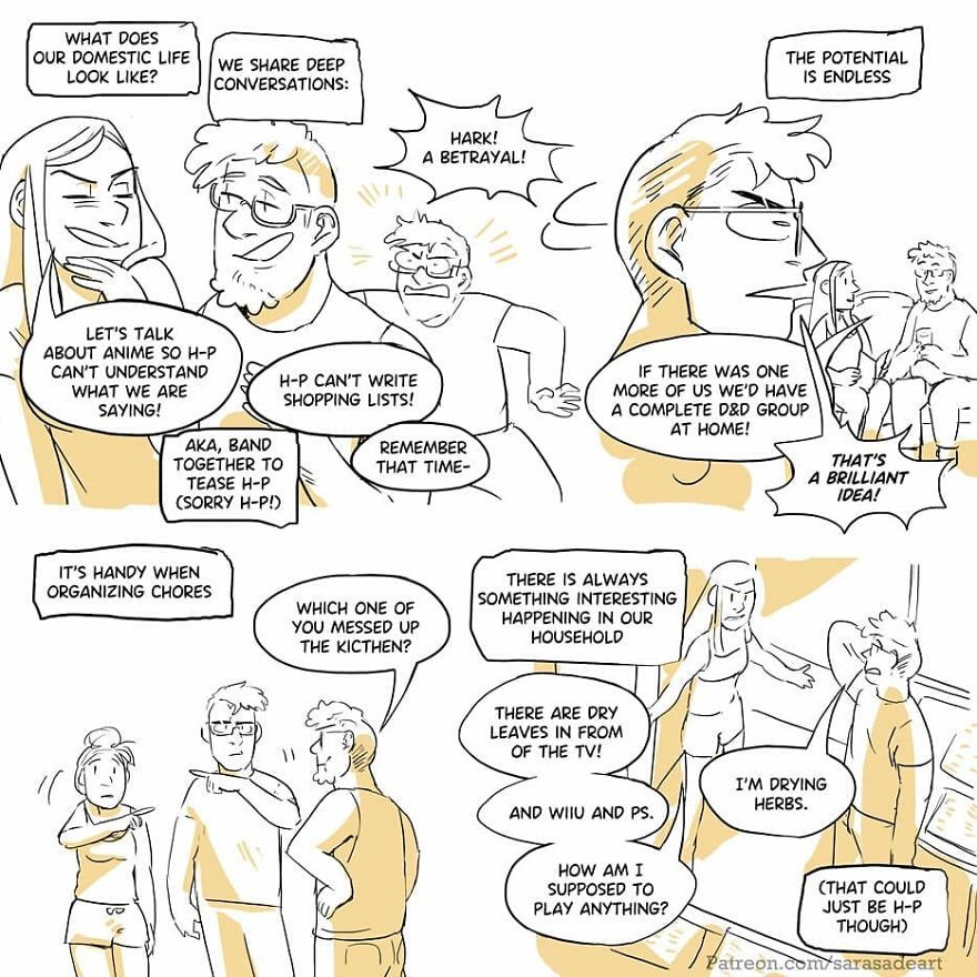 Artist Illustrates What Living In A Polyamorous Relationship Looks Like