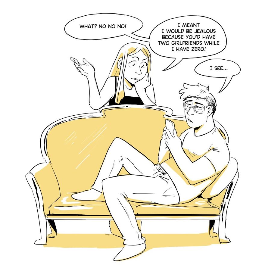 Artist Illustrates What Living In A Polyamorous Relationship Looks Like