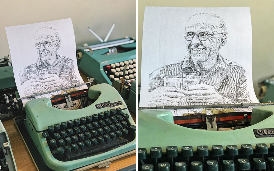 This Young Artist Makes Amazing Drawings With A Typewriter
