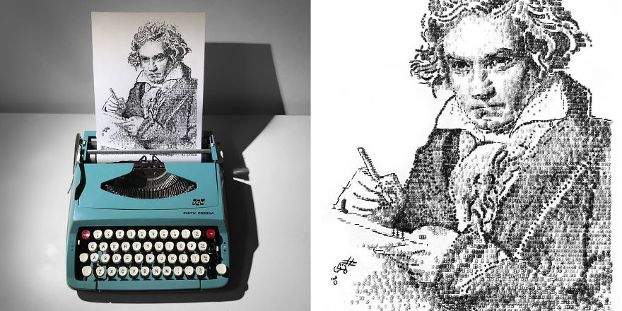 This Young Artist Makes Amazing Drawings With A Typewriter