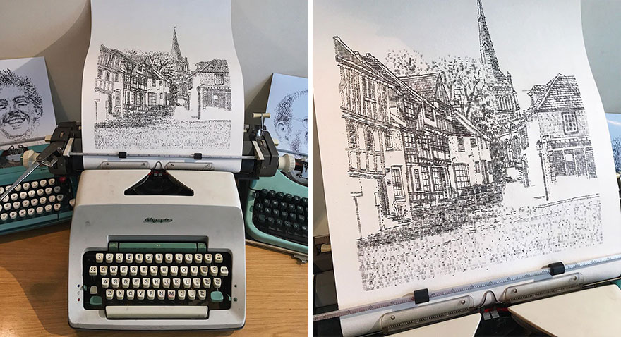 This Young Artist Makes Amazing Drawings With A Typewriter