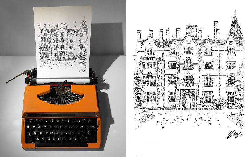 This Young Artist Makes Amazing Drawings With A Typewriter
