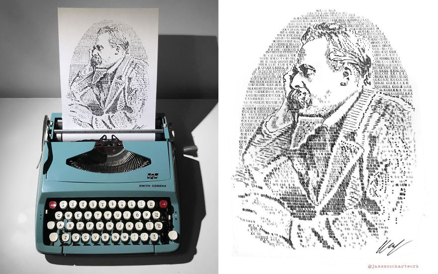 This Young Artist Makes Amazing Drawings With A Typewriter