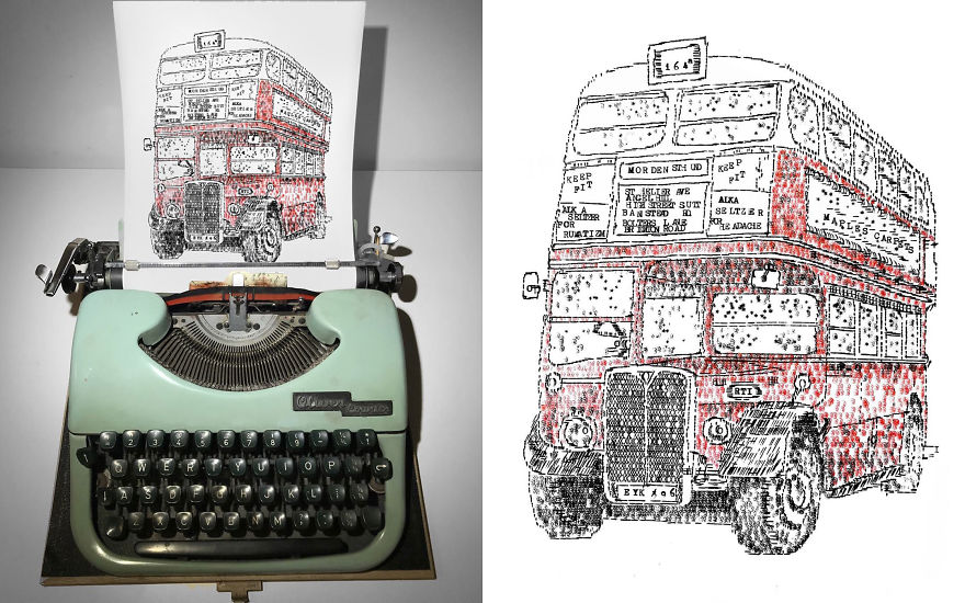This Young Artist Makes Amazing Drawings With A Typewriter