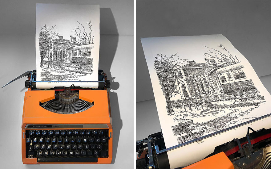 This Young Artist Makes Amazing Drawings With A Typewriter