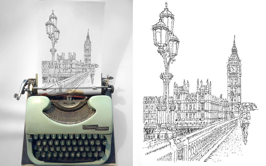 This Young Artist Makes Amazing Drawings With A Typewriter