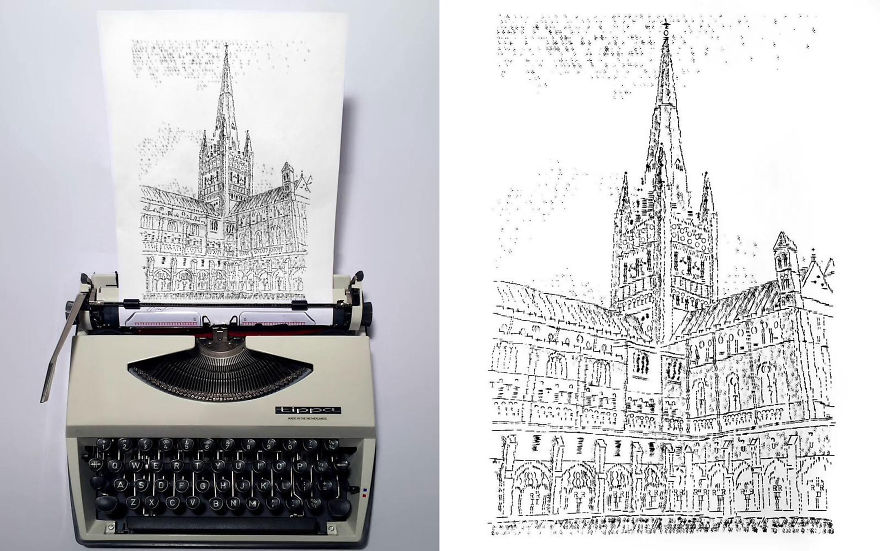 This Young Artist Makes Amazing Drawings With A Typewriter