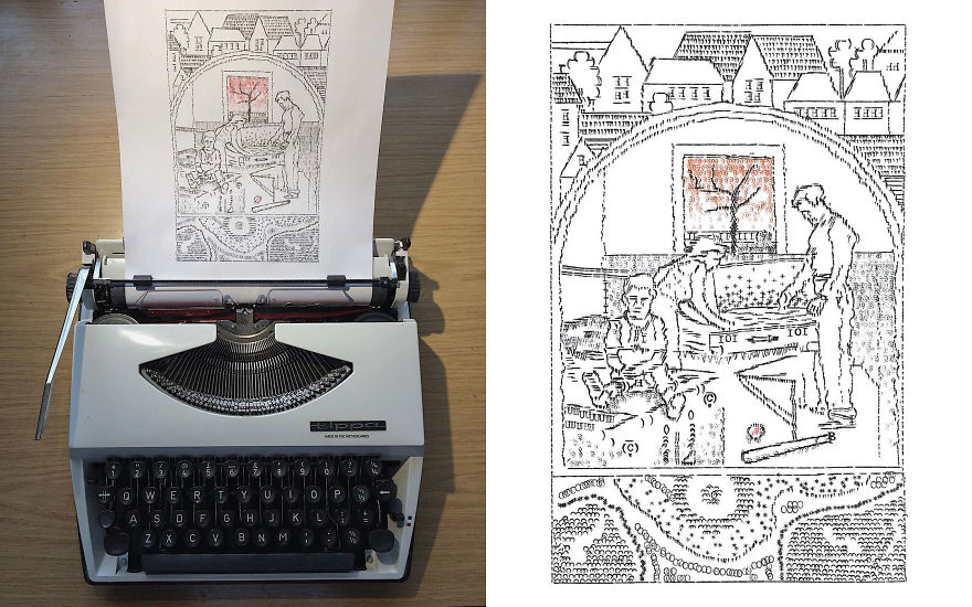 This Young Artist Makes Amazing Drawings With A Typewriter