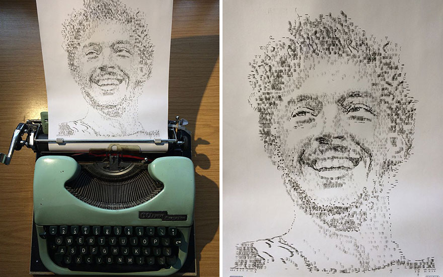 This Young Artist Makes Amazing Drawings With A Typewriter