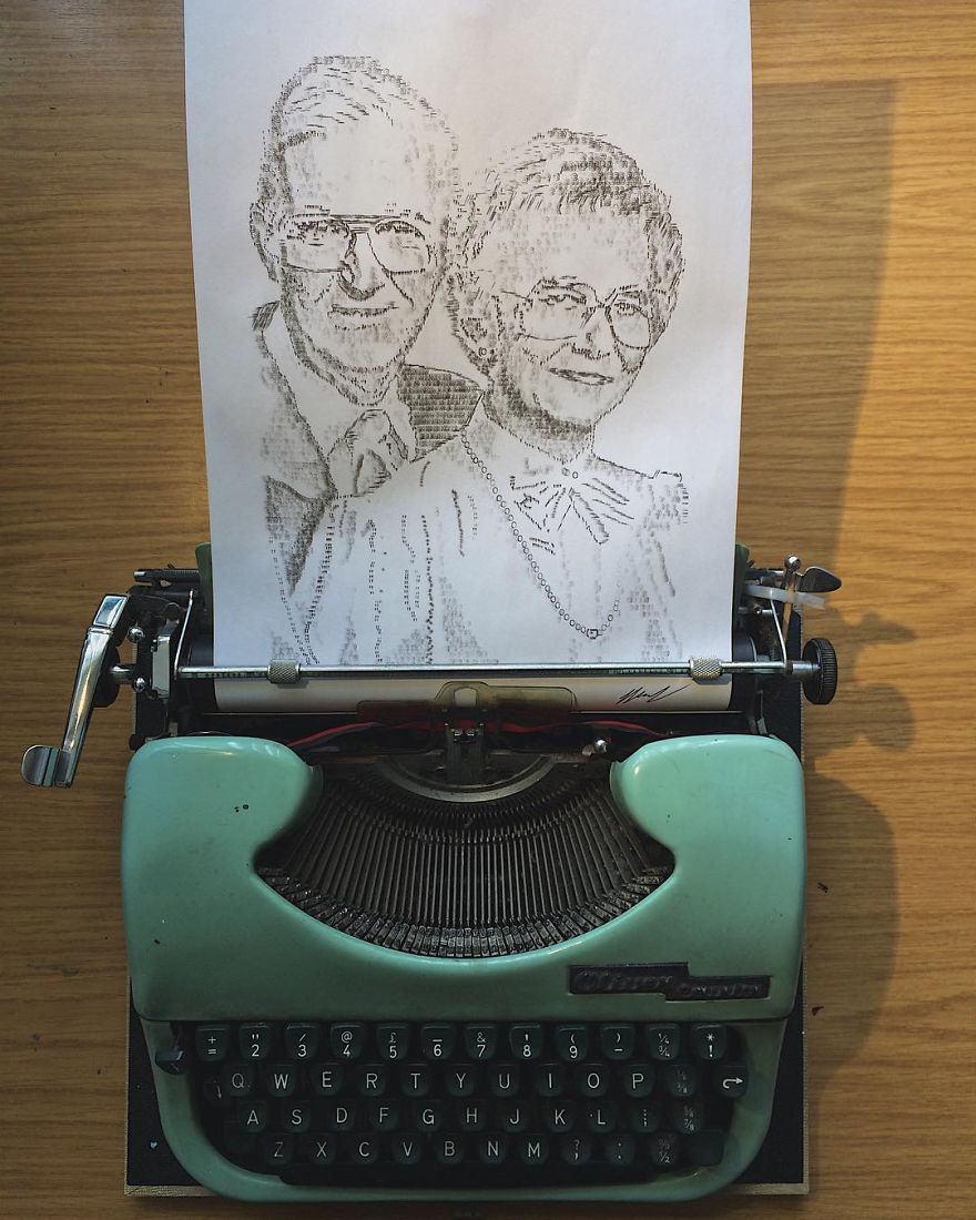 This Young Artist Makes Amazing Drawings With A Typewriter